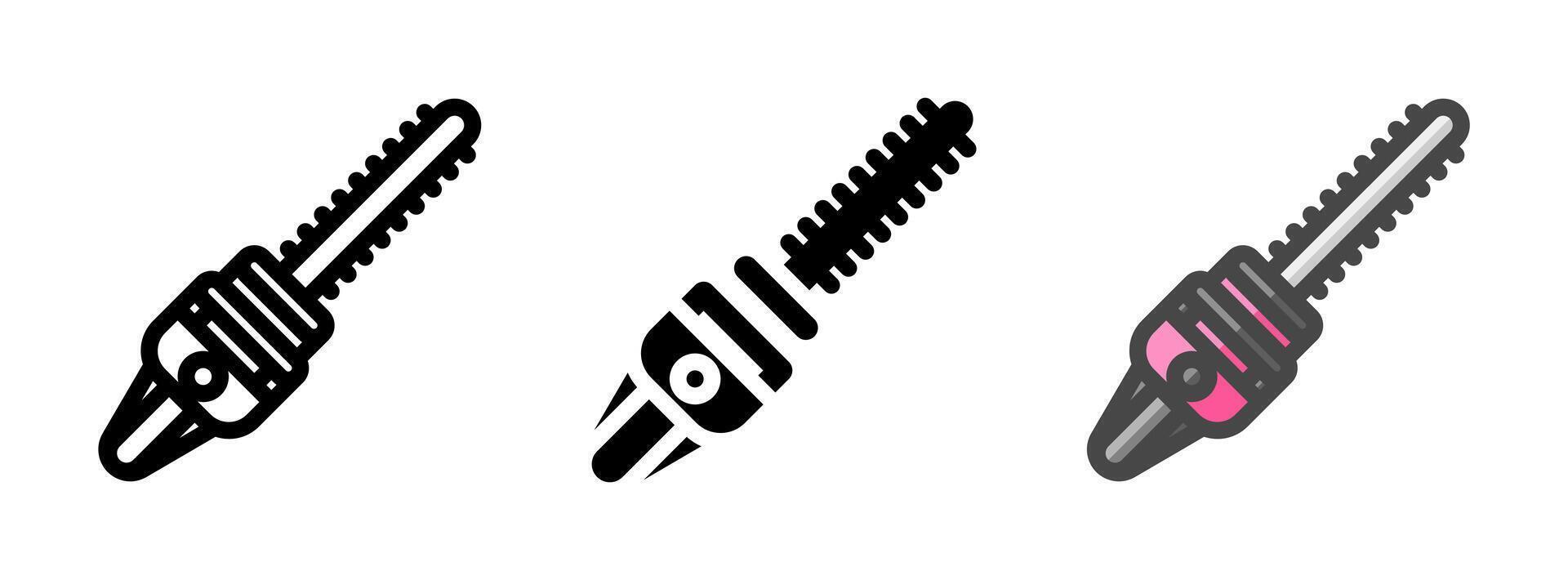 Multipurpose Hedge Trimmer Icon in Outline, Glyph, Filled Outline Style vector