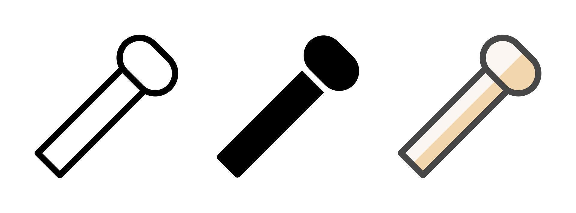 Multipurpose Tree Nail Icon in Outline, Glyph, Filled Outline Style vector