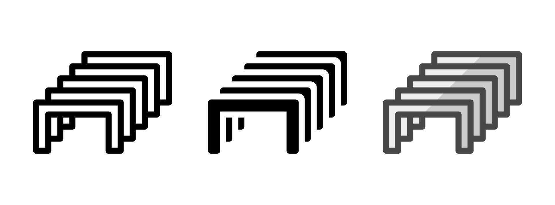 Multipurpose Staples Icon in Outline, Glyph, Filled Outline Style vector