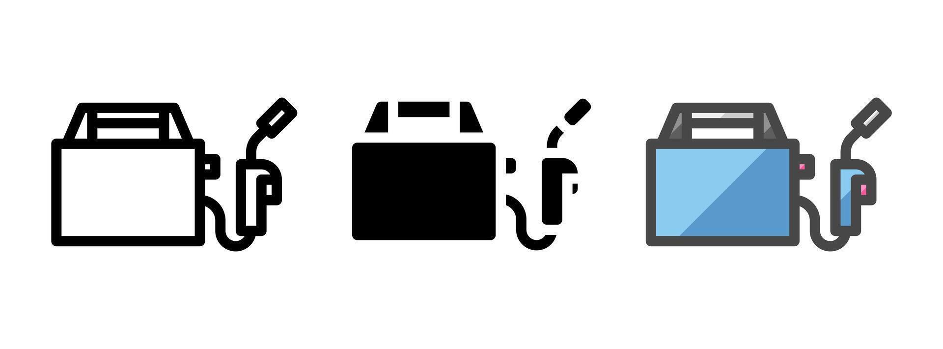 Multipurpose Welding Machine Icon in Outline, Glyph, Filled Outline Style vector