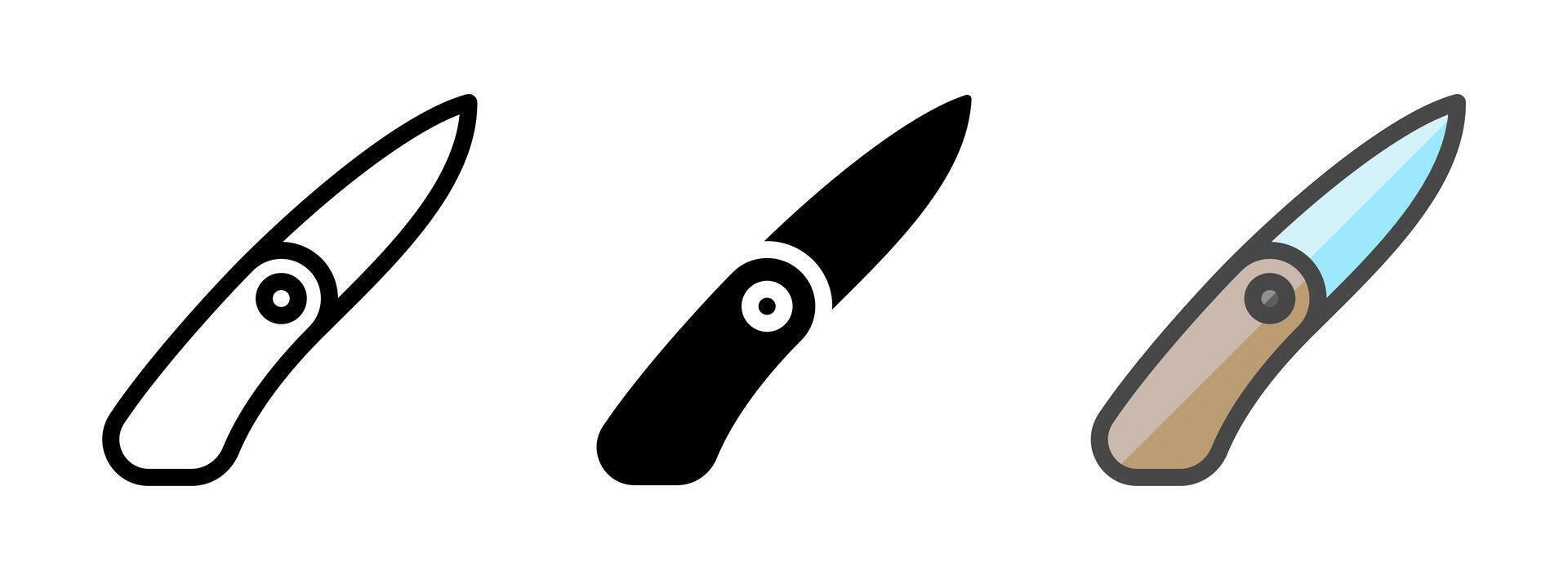 Multipurpose Pocketknife Icon in Outline, Glyph, Filled Outline Style vector