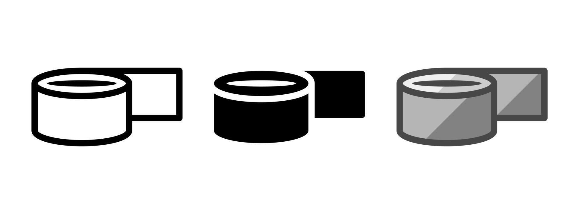 Multipurpose Duct Tape Icon in Outline, Glyph, Filled Outline Style vector