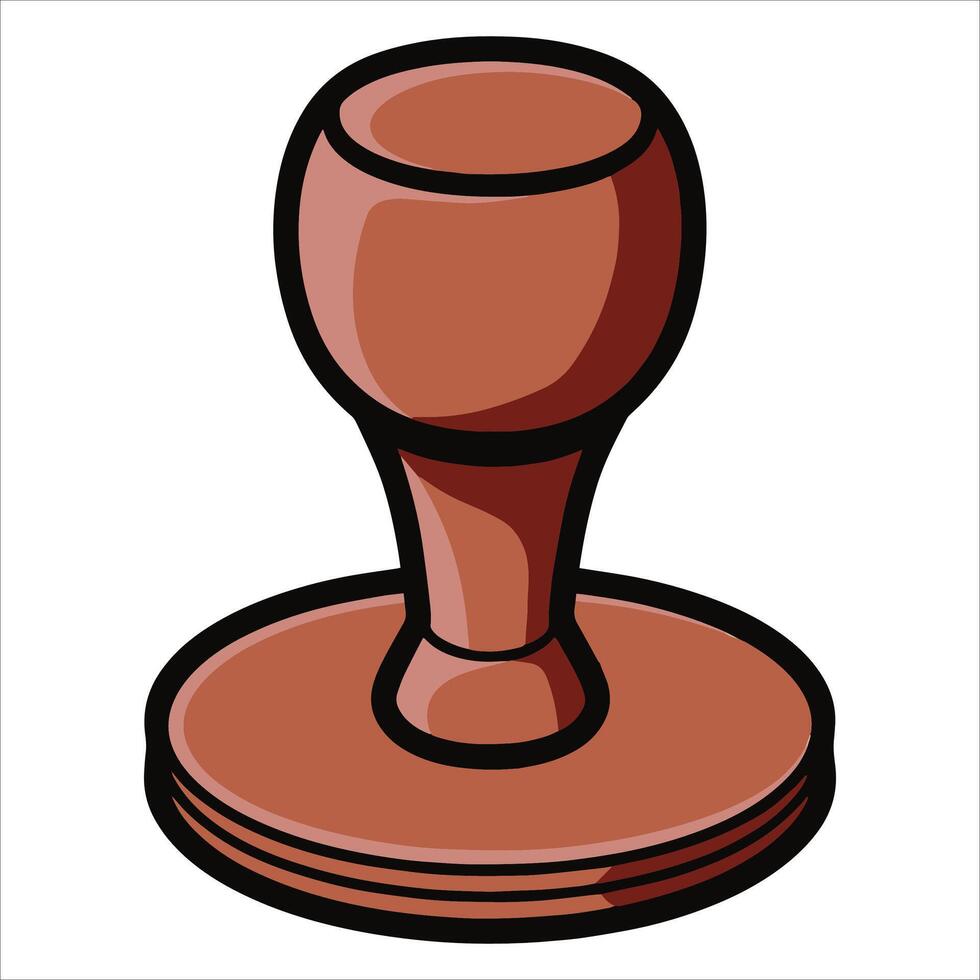 Rubber stamp illustration, isolated. Ideal for paperwork, legal themes, and validation visuals. vector