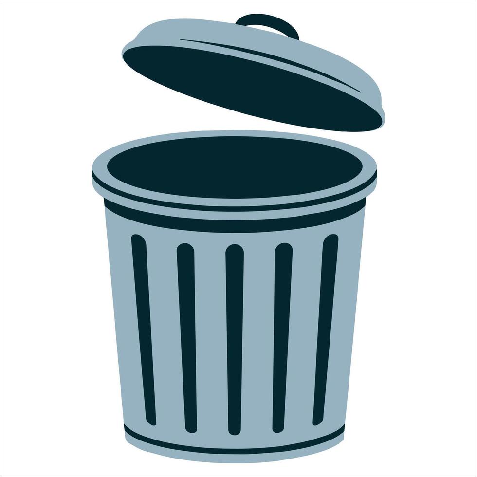 Recycle bin icon isolated. Great for green initiatives, cleanliness campaigns, and urban services. vector