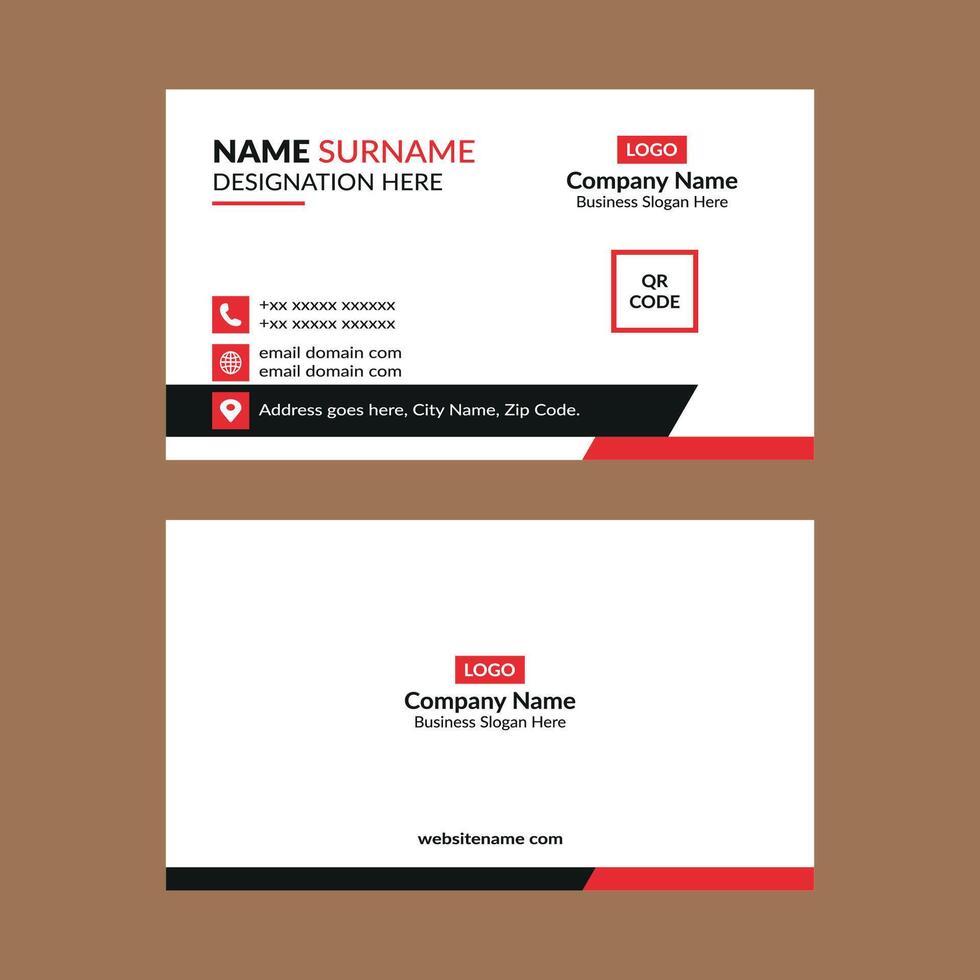 Modern Business Card Layout. Trendy Layout Display for Promotional Campaign. vector