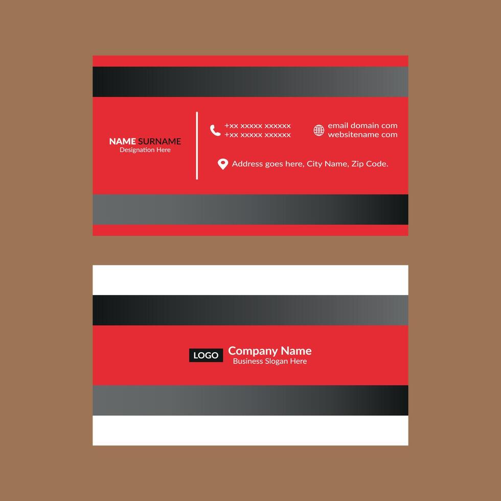 Modern Business Card Layout. Artistic Template Display for Promotion. vector