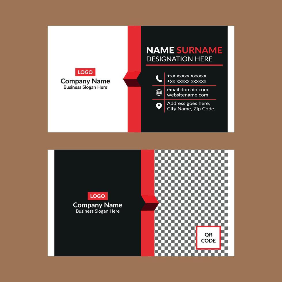 Modern Business Card Layout. Classic Layout Display for Promotional Campaign. vector