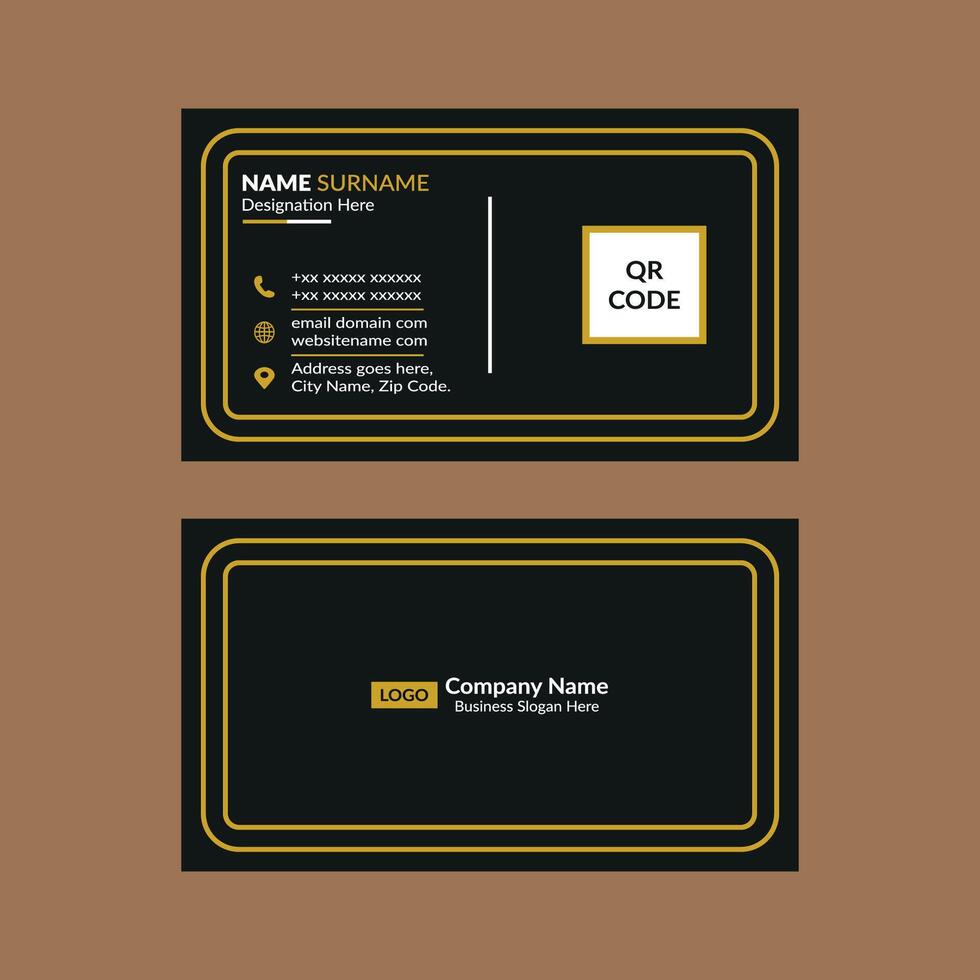 Modern Business Card Layout. Abstract Template Display for Promotion. vector