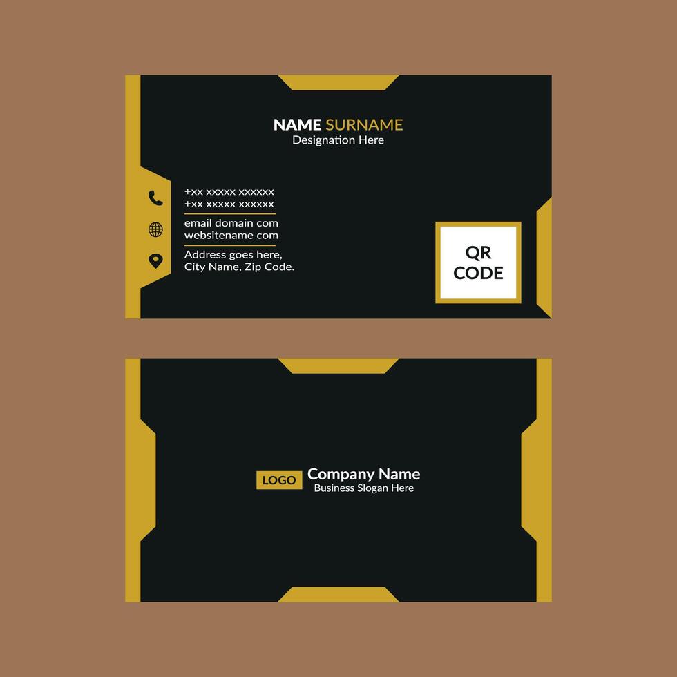 Modern Business Card Layout. Abstract Layout Display for Promotion. vector