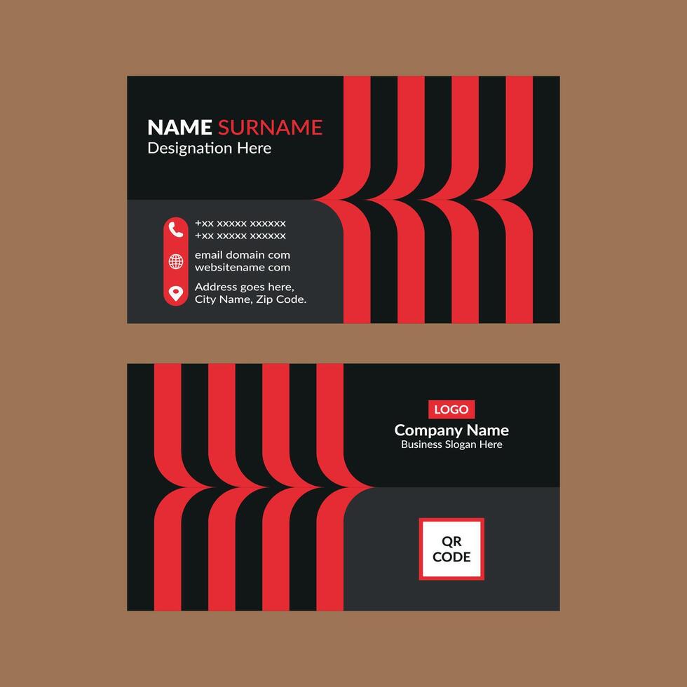 Modern Business Card Layout. Creative Layout Display for Promotion. vector