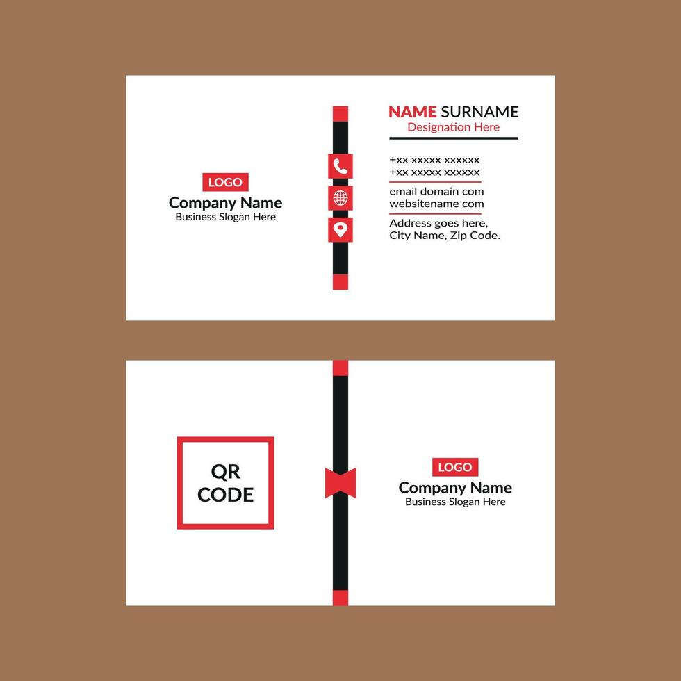 Modern Business Card Layout. Elegant Layout Display for Promotion. vector