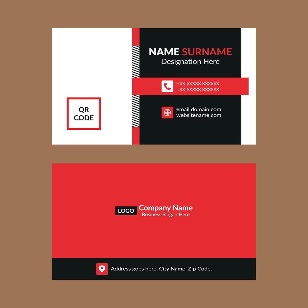 Modern Business Card Layout. Dynamic Layout Display for Promotional Campaign. vector