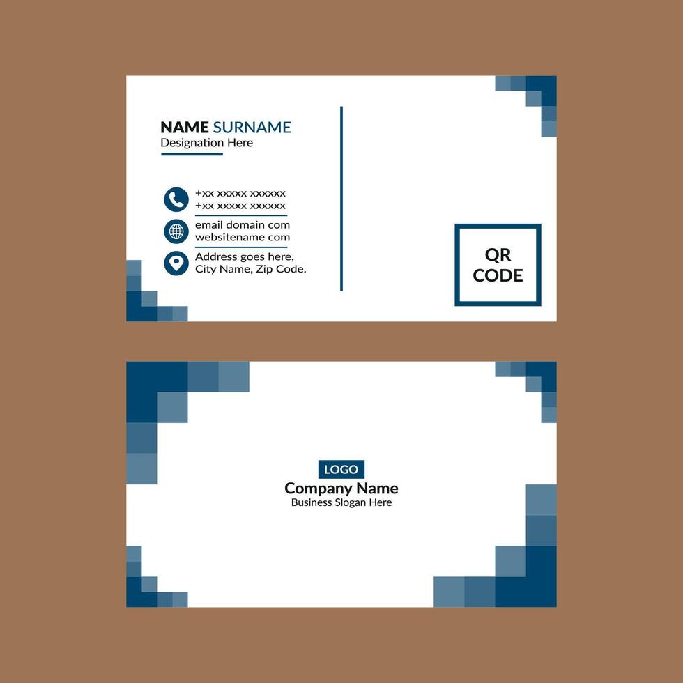 Modern Business Card Layout. Minimal Layout Display for Promotion. vector