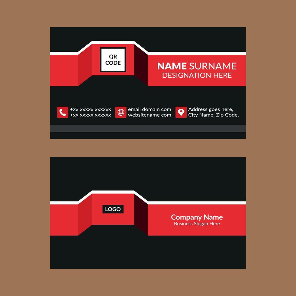 Modern Business Card Layout. Innovative Template Display for Promotional Campaign. vector