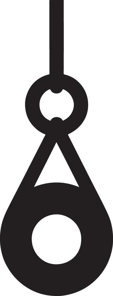 Gymnastic ring icon black and white simple design illustration vector
