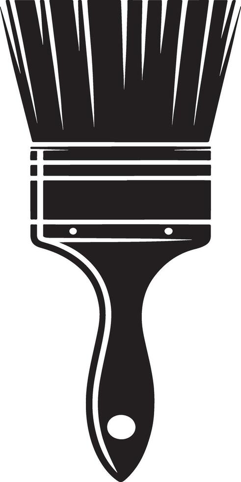 Paint brush silhouette icon design element. vector