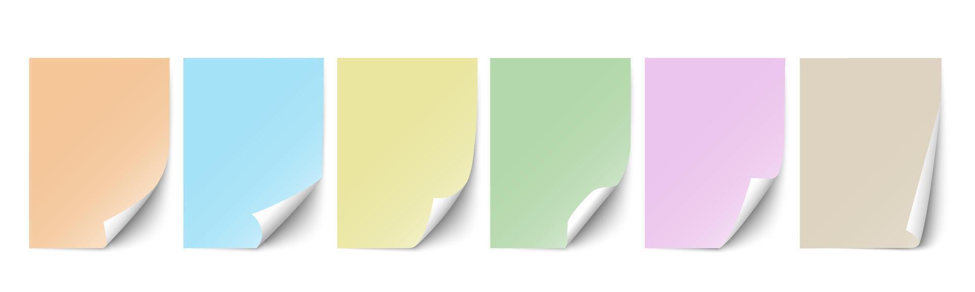 Paper pages with curly corners vector