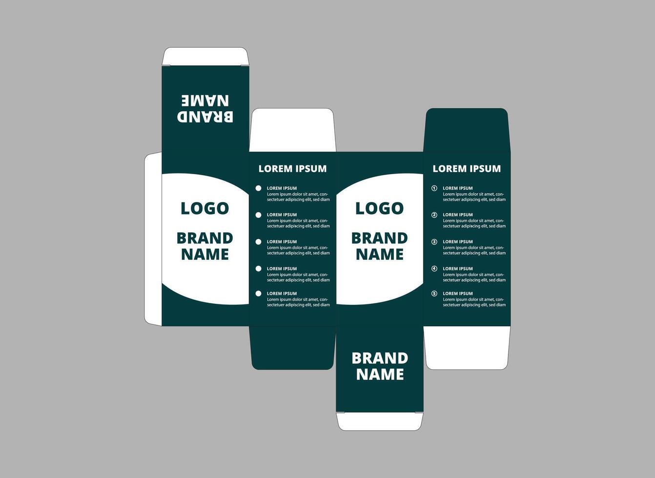Packaging Template Design Product Green With Logo Brand Name Product Illustration vector