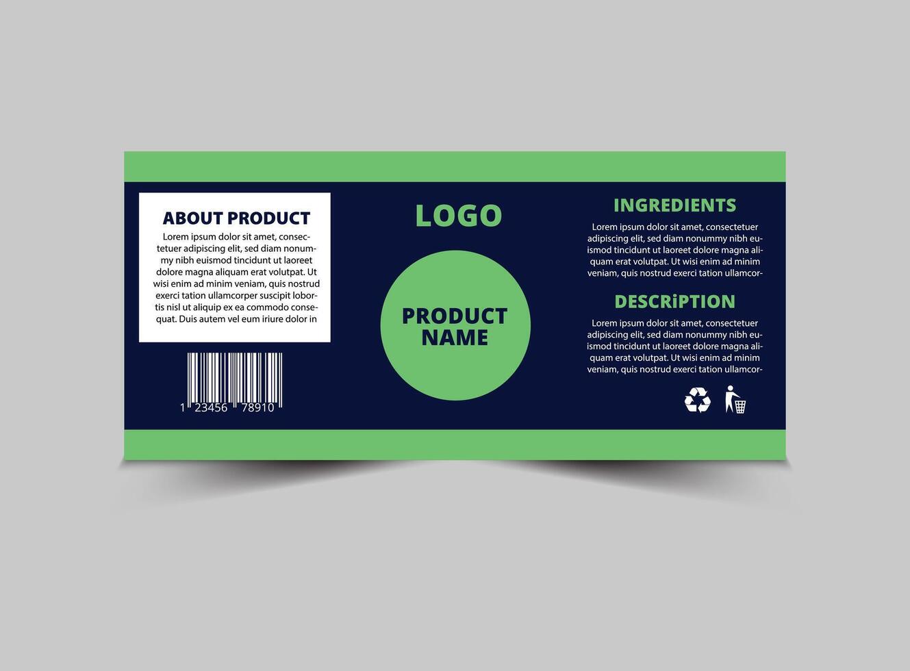 Bottle Label Product Brand Name Template Design Packaging Illustration vector