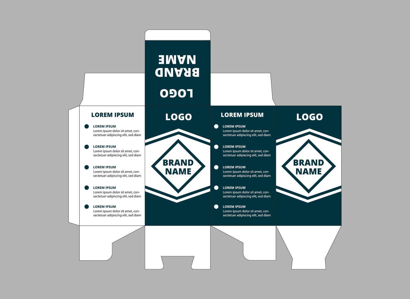 Packaging Template Design Product With Logo Brand Name Product Illustration vector