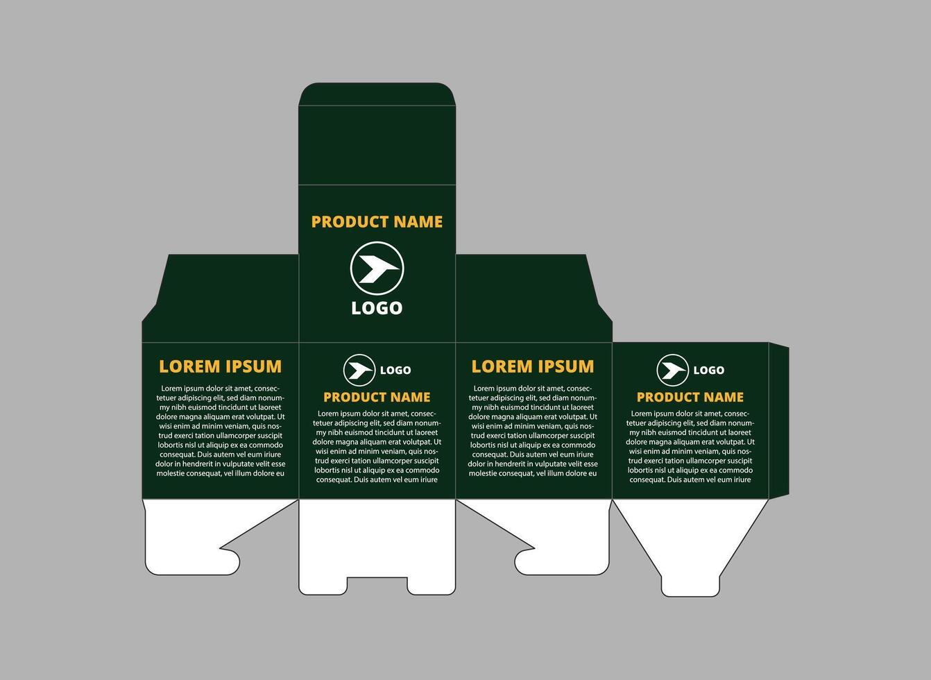 Packaging Design Template With Logo Brand Name Product Illustration vector