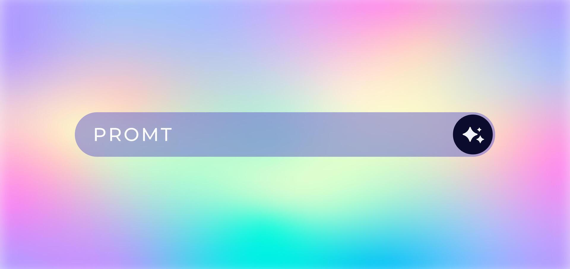 Ai search bar with neuro design elements for artificial intelligence interfaces vector