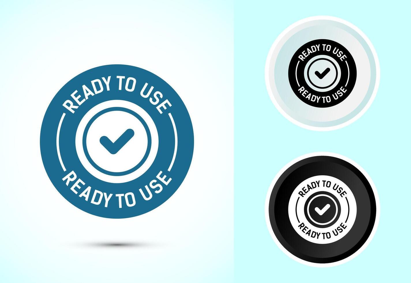 Ready to use icon design, Ready to use badge label sign in color black and white vector