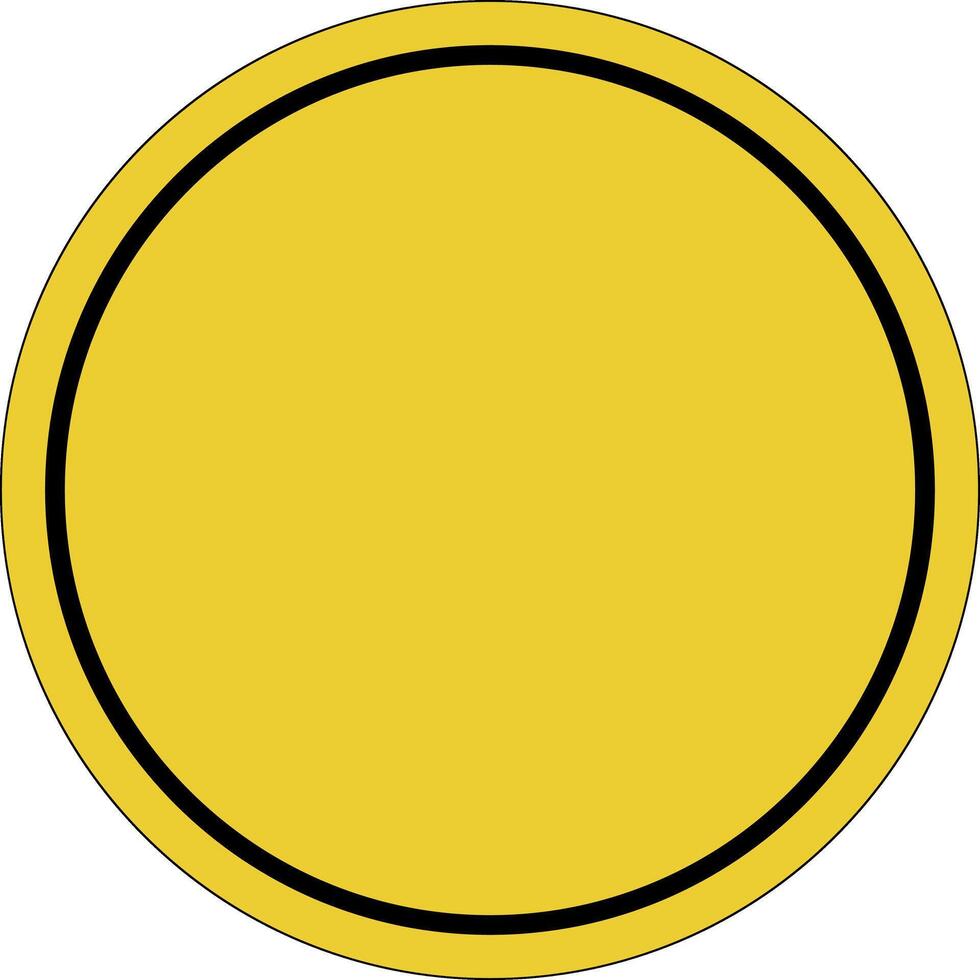 Yellow circle sticker. Blank. Warning icon. Sign yellow. vector