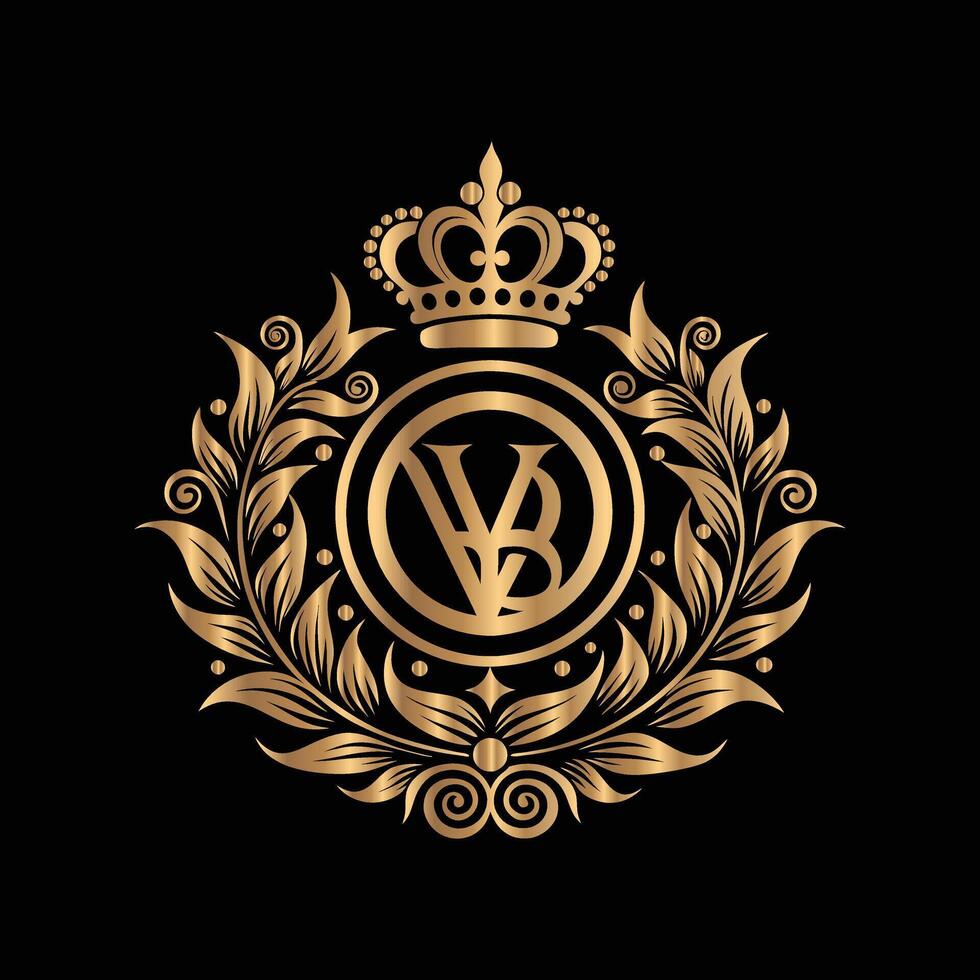 the logo for the vb company vector