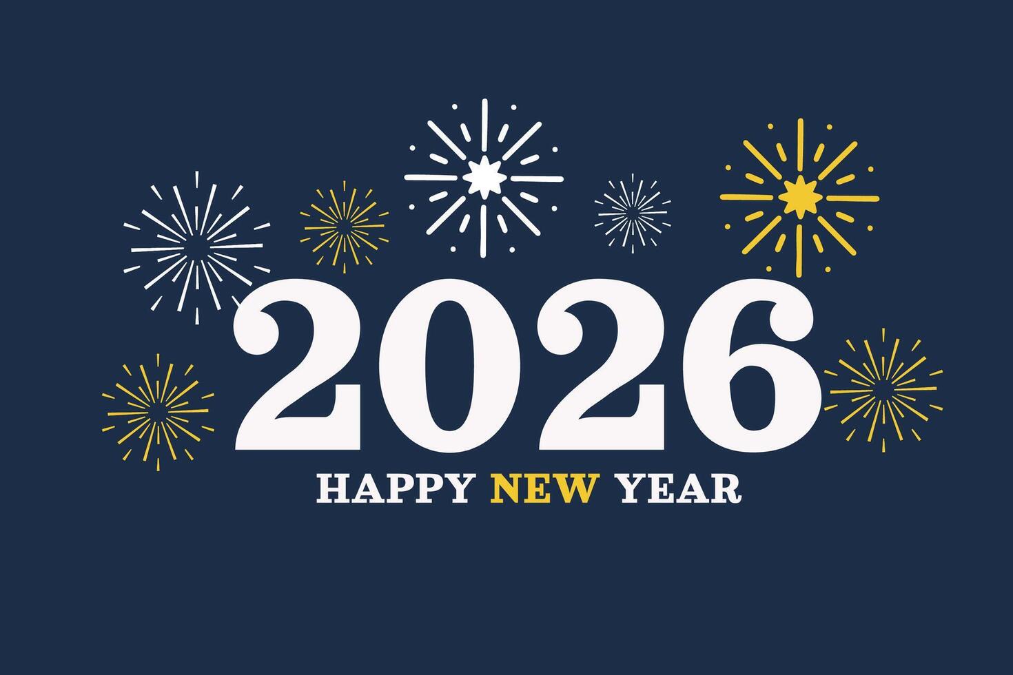 Happy New year 2026 decorative background design vector
