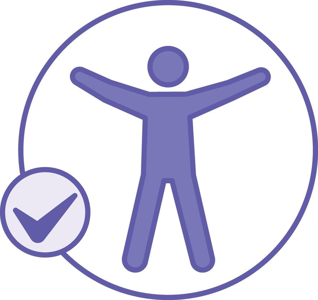 Colored Accessibility Icon. Illustration. Universal Accessibility, Removing Barriers. Disability Concept vector