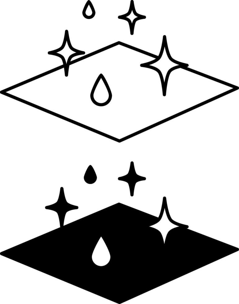 Cleanliness Icons. Black and White Illustrations. No Germs, Dirt, and Trash. Hygiene Concept vector