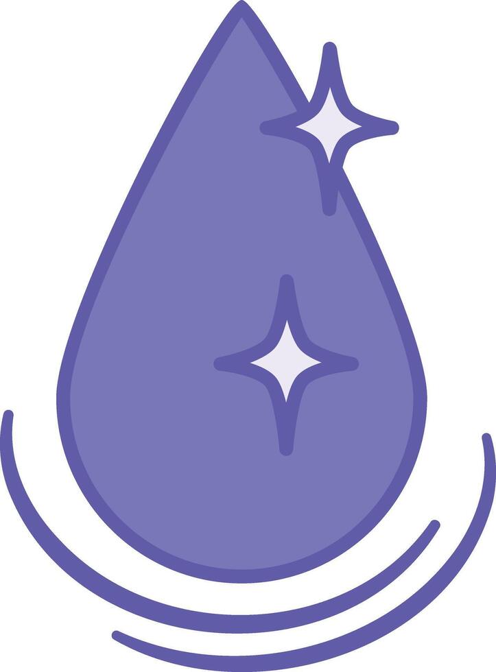Colored Clean Water Icon. Illustration. Distilled Drinking Water. Drop, Liquid. Hygiene Concept vector