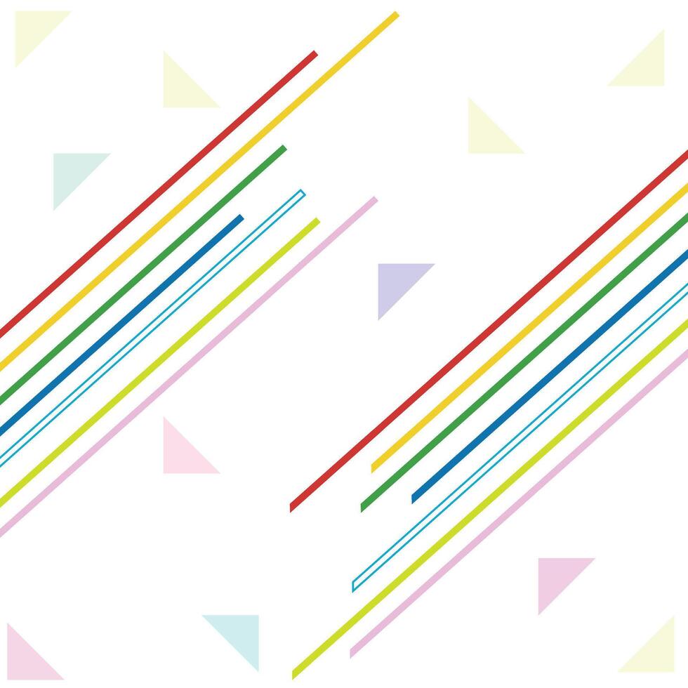 A pattern with colorful lines and triangles vector