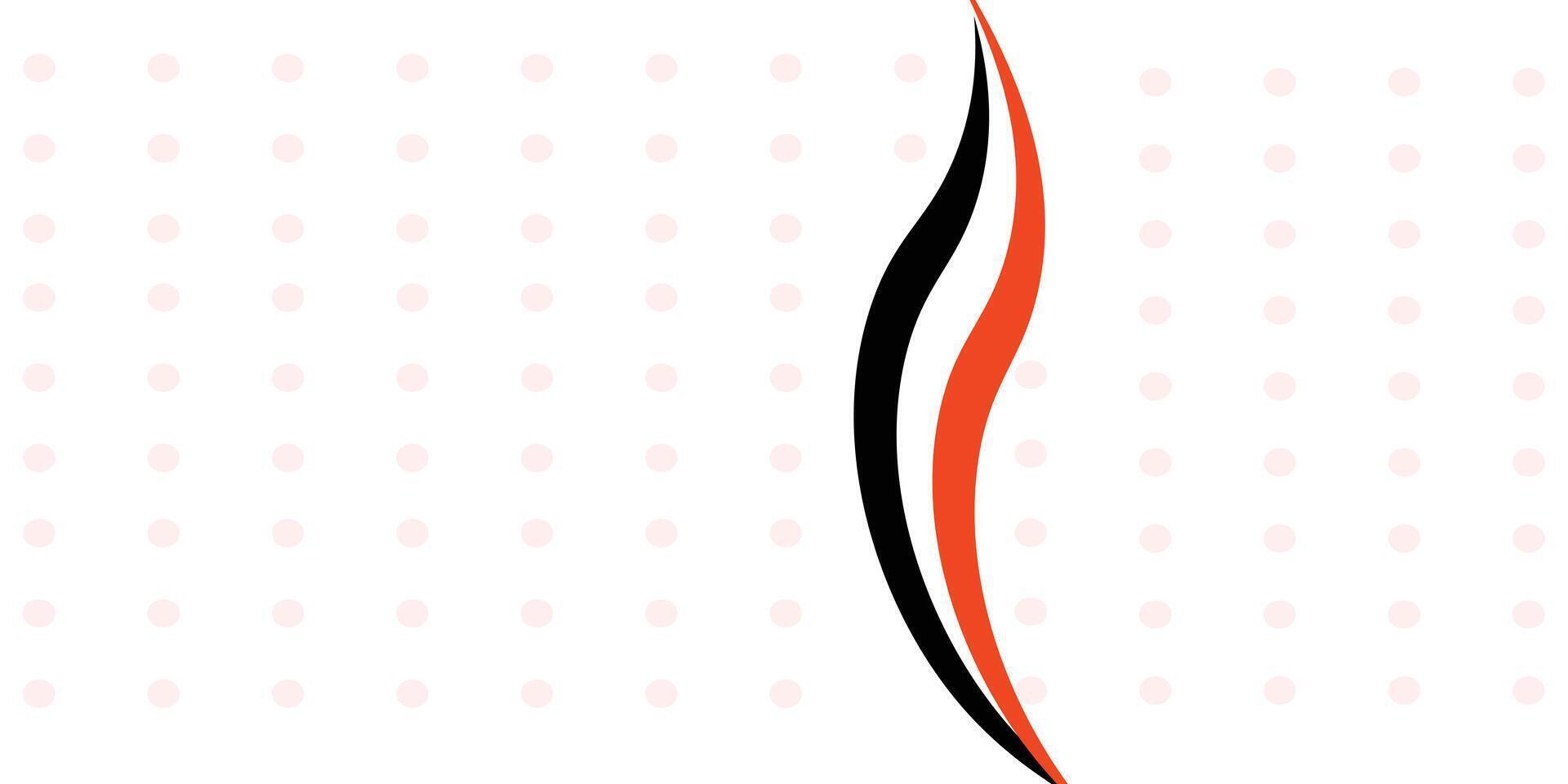 A stylized black and red line on a white background vector