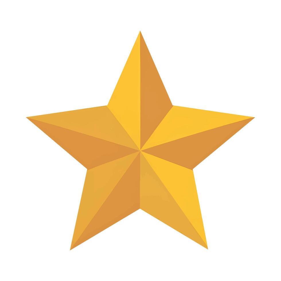 A yellow star on a white background vector