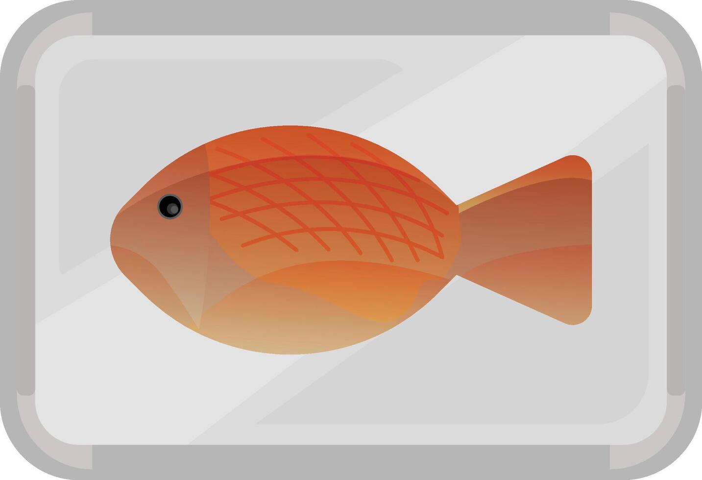 Grilled fish on the plate vector