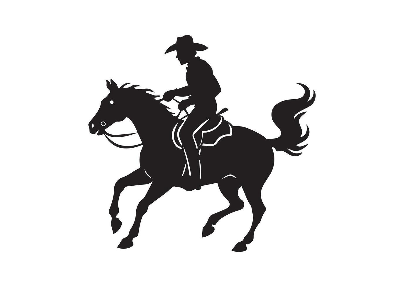 A man riding a horse with a sword in his hand vector