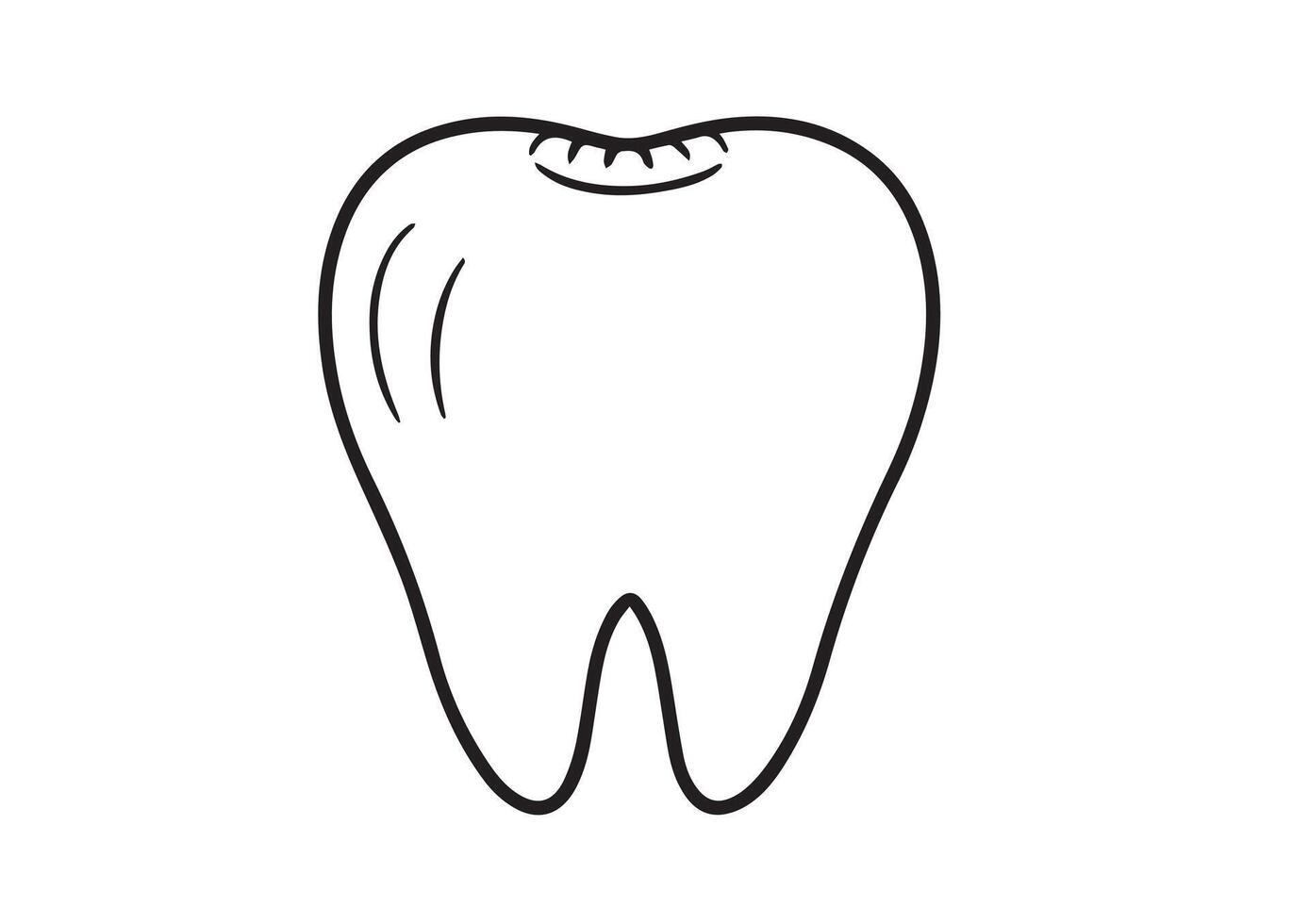 Healthy tooth icon Outline healthy tooth vector
