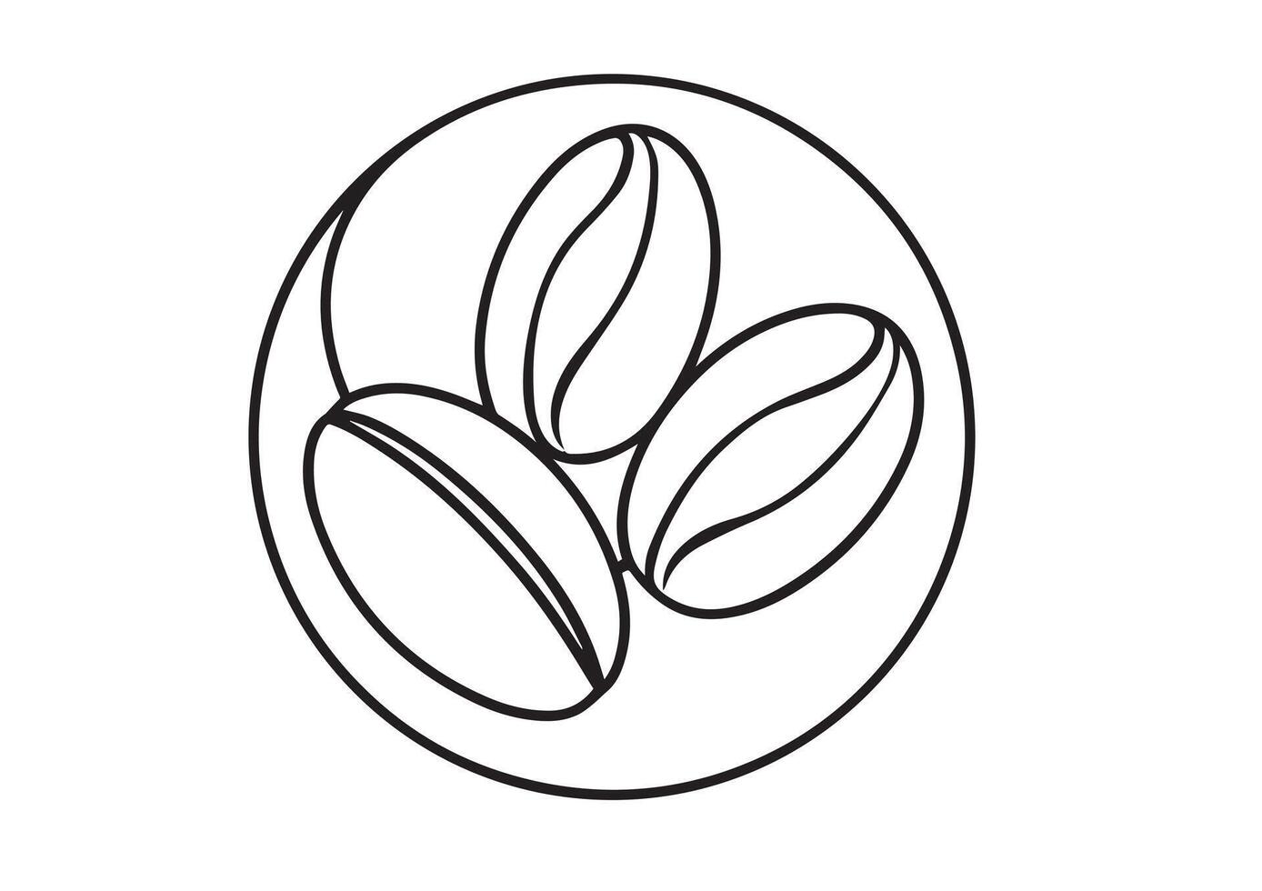 Three Coffee Beans Glyph vector