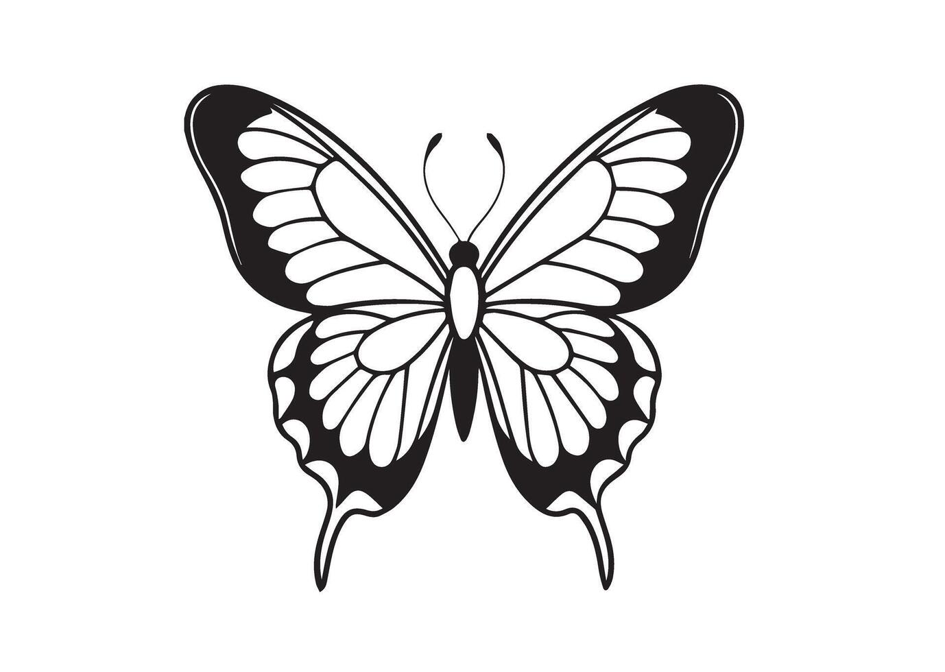 avatar Butterfly silhouette icon Clipart vector