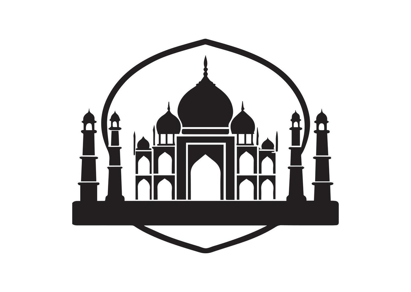 avatar Mosque creative design silhouette vector
