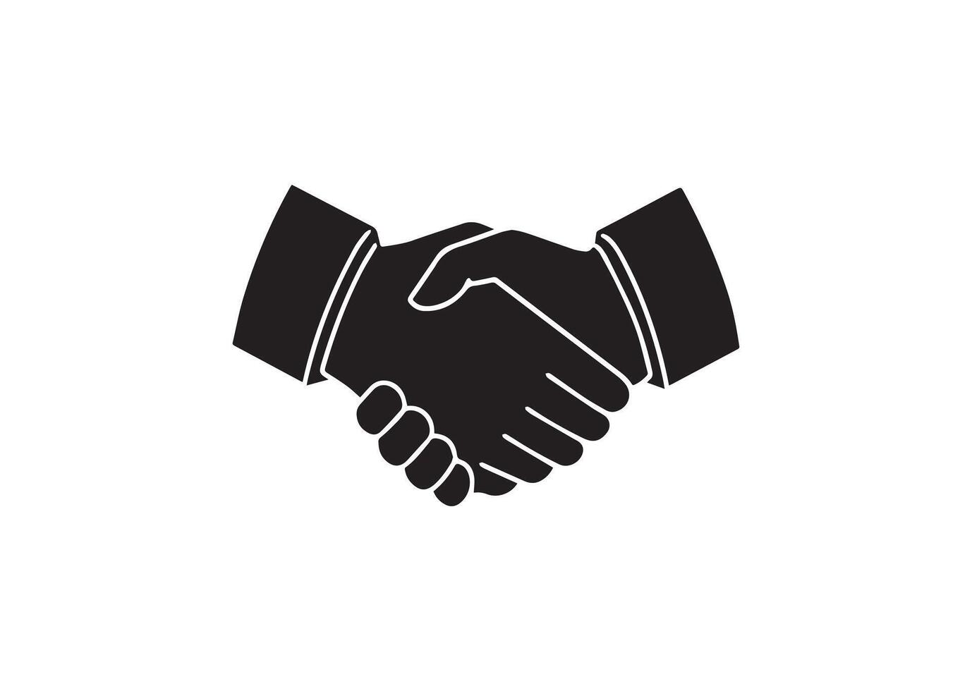 Diverse Hands Shaking, Symbolizing Partnership and Unity vector