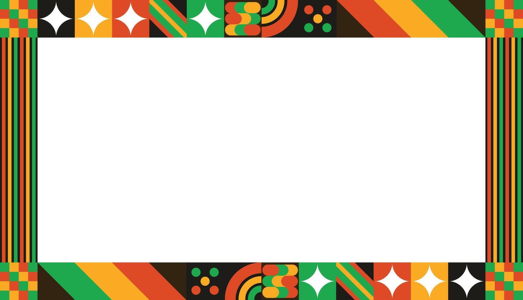 Vibrant border design for Black History Month celebrations, illustration vector