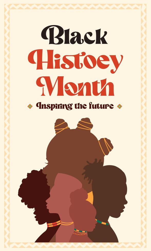 Inspiring Future Generations for Black History Month, illustration vector