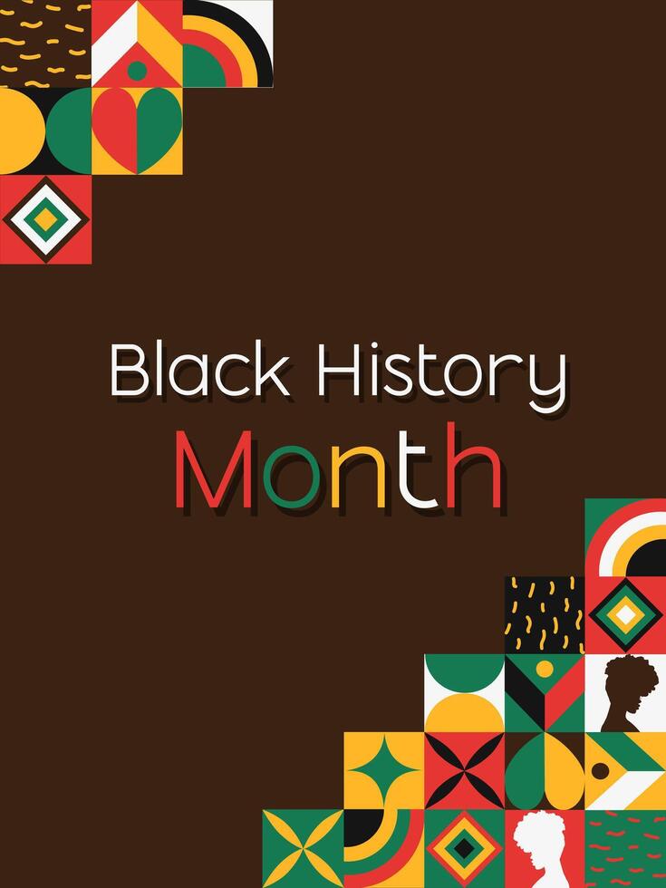 Bold and colorful design for Black History Month celebration, illustration vector