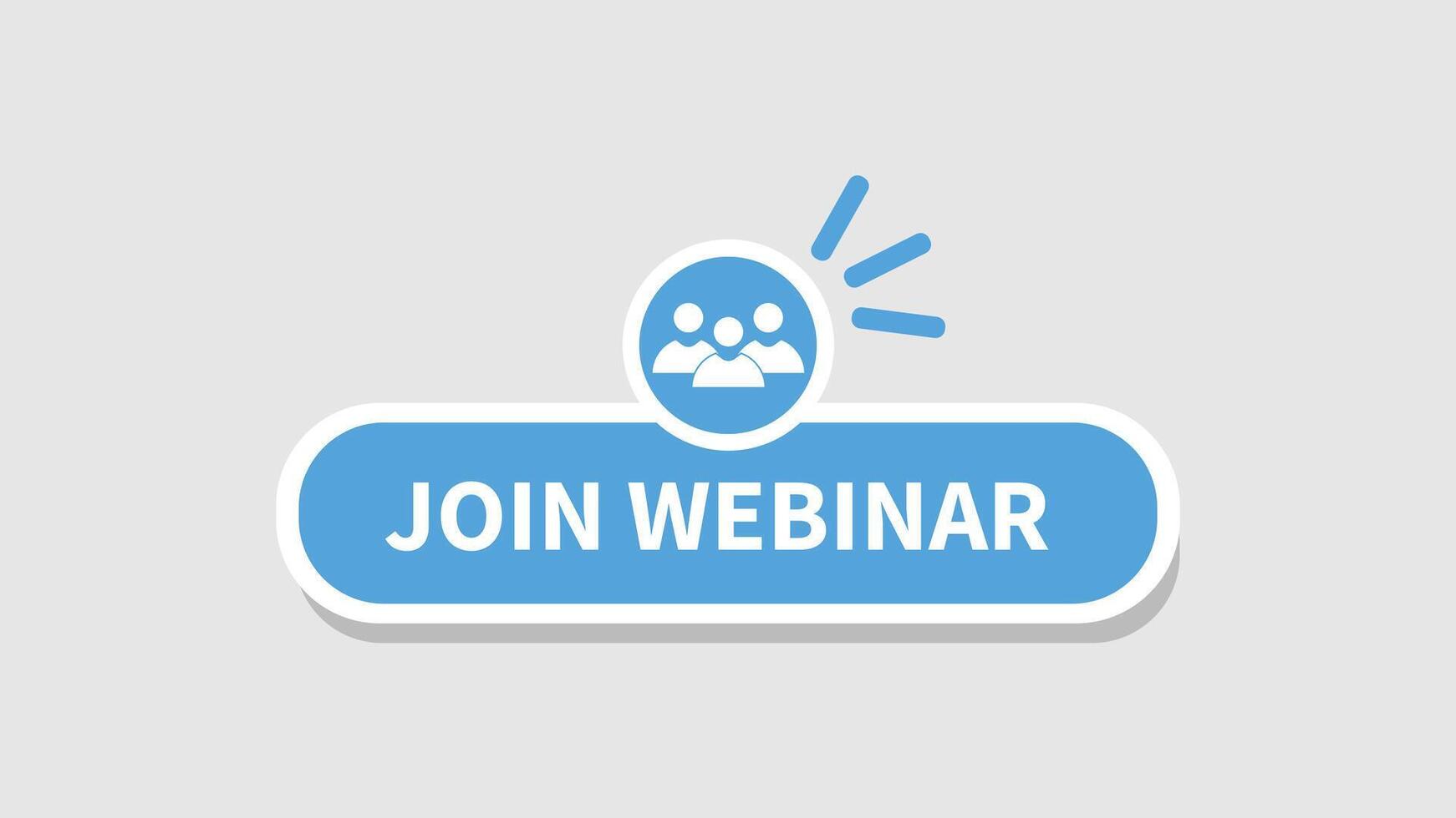 Join Webinar sticker button label badge flag sign symbol vector