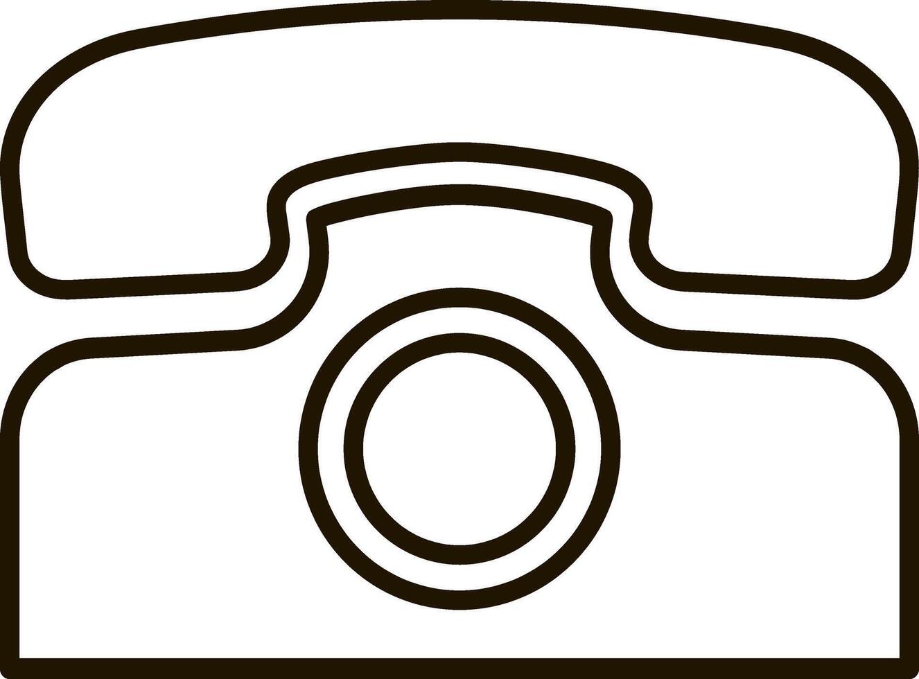 Outline Communication icon isolated. Phone sign. Call vector