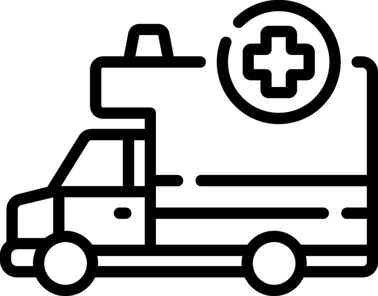 ambulance illustration on a white background can be used for advertising media or educational props vector