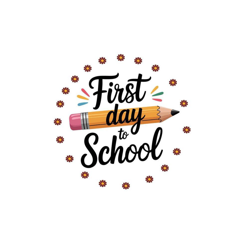 Back to School Banner with Fun 3D Text and Cute School Elements vector